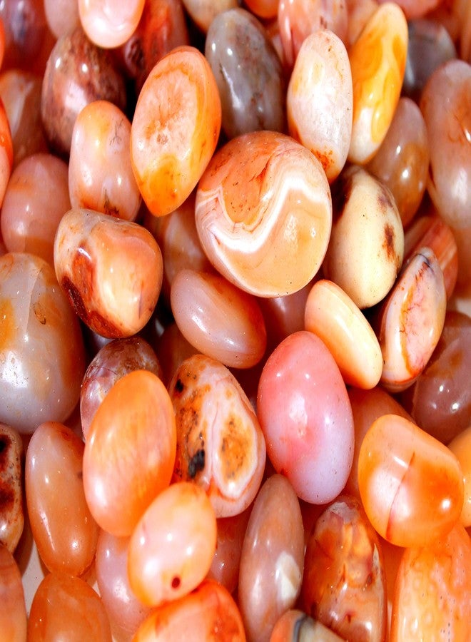 eSplanade Pebbles | Natural Orange Onyx Stones | Polished Glossy Home Decorative | Garden/Table/Aquarium Vase Fillers Stone (1, Kilograms) - Image 3